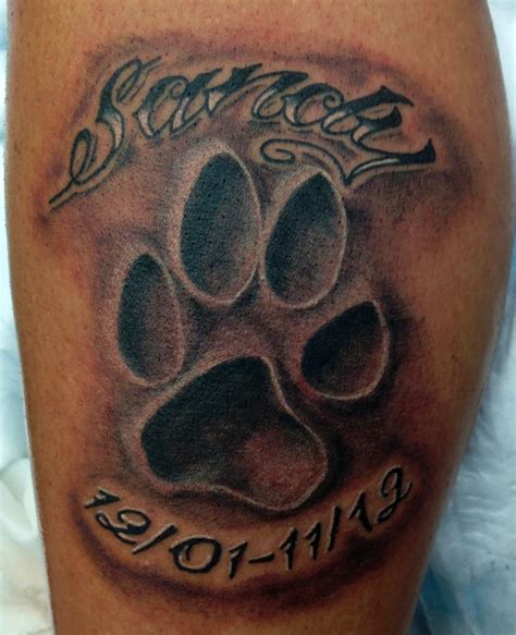 paw print tattoo ideas|unique dog paw print tattoos.